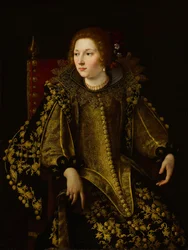 Italian: Ritratto di una donna seduta (signora Caterina Savelli) Portrait of a seated lady (senora Caterina Savelli)