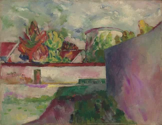 Paesaggio, serie Chateau, 1910 circa (olio su tavola)