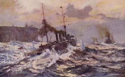 Navi da guerra della marina australiana che lasciano il porto di Sydney