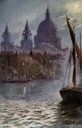 Cattedrale di San Paolo dal fiume Tamigi, Londra