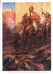 La prima vista che si presentò al suo sguardo furono i corpi dei suoi compatrioti assassinati