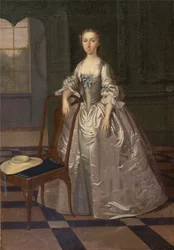 Una signora in un salotto