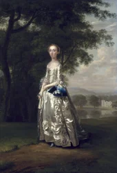 Ritratto di signora in un paesaggio