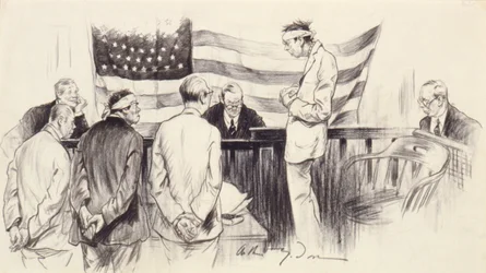 La scena del tribunale