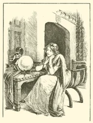 La Leggenda di Britomart, Britomart e lo Specchio Magico (incisione)