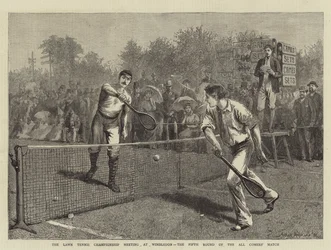 Il campionato di tennis a Wimbledon, il quinto turno della partita di tutti i concorrenti