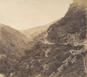 Sulla strada per Watersmeet, vicino a Lynton, North Devon, 1856