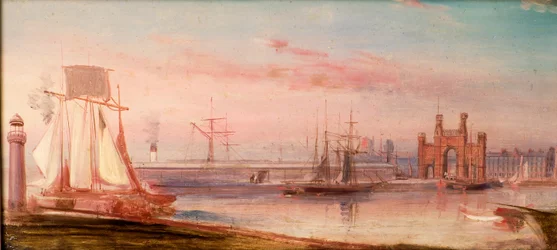 Earl Grey Dock, con la nave 
