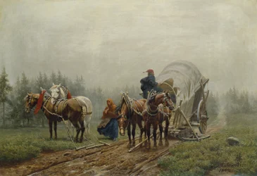 Il carro merci rotto, 1862
