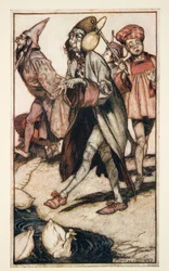 Un gentiluomo di Laputa che passeggia, da I viaggi di Gulliver di Jonathan Swift