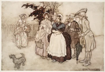 "Tutti rimasero stupiti.", da Rip Van Winkle di Washington Irving, pub. 1910
