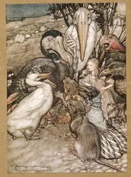 Ma chi ha vinto? da Le avventure di Alice nel Paese delle Meraviglie, di Lewis Carroll, pub. 1907