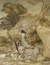 Ragazze vicino a un ruscello, 1906
