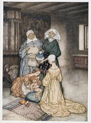 Non avevo quattro o cinque donne una volta che mi accudivano? illustrazione da La Tempesta di William Shakespeare, pub. 1926