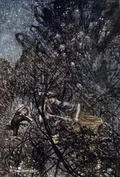 Illustrazione di Arthur Rackham per Il Sogno di una Notte di Mezza Estate di William Shakespeare