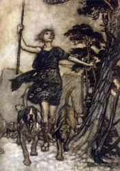 Illustrazione di Arthur Rackham per Il Sogno di una Notte di Mezza Estate di William Shakespeare