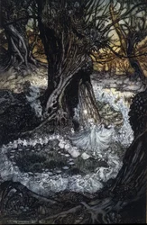 Illustrazione di Arthur Rackham per Il Sogno di una Notte di Mezza Estate di William Shakespeare