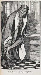 Illustrazione di Shylock da Il Mercante di Venezia