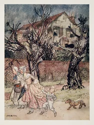 Racconti meravigliosi di campi infestati, ruscelli infestati e case infestate, da La leggenda di Sleepy Hollow di Washington Irving (1783 - 1859), pub. 1928