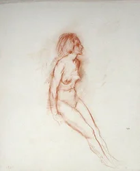 Nudo, testa sollevata