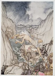 Sicura in porto è la nave del re, illustrazione da La Tempesta di William Shakespeare, pub. 1926