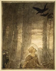 La morte di Sigfrido, illustrazione da "Sigfrido e il crepuscolo degli dei".