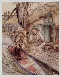Metti quello sotto i piedi, osservò alla Talpa, mentre scendeva nella barca, da Il vento nei salici di Kenneth Grahame, pub. 1940