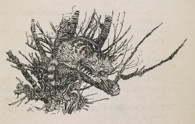 Il Gatto del Cheshire su un albero