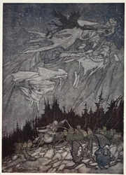 Le montagne di Kaatskill erano sempre state infestate da esseri strani, da Rip Van Winkle di Washington Irving, pub. 1910