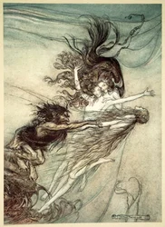 Le fanciulle del Reno che prendono in giro Alberich, 1910