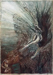 Il divertimento delle Ondine del Reno. Illustrazione per L