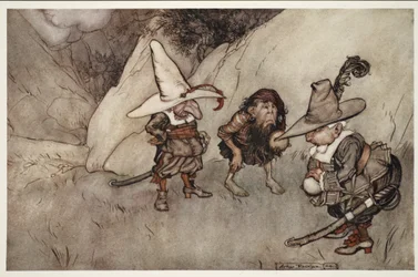Anche i loro volti erano peculiari., da Rip Van Winkle di Washington Irving, pub. 1910