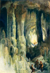 Paesaggio sotterraneo (litografia a colori)