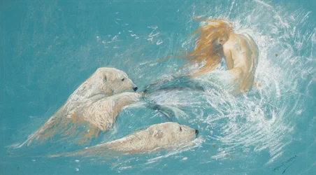 Una sirena e orsi polari
