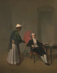 Ritratto di un gentiluomo e un servo indiano