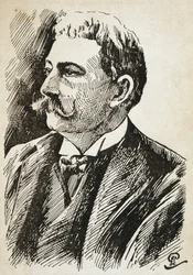 Aluisio de Azevedo (1857-1913). Scrittore brasiliano. Incisione.