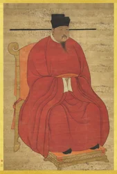 Imperatore Zhengzong (Zhao Heng), terzo sovrano della dinastia Song (settentrionale) (r. 997-1022) (inchiostro e colore su seta; rotolo appeso)