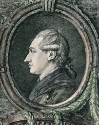 Johann Wolfgang von Goethe (1749-1832). Umanista e scrittore tedesco. Acquaforte.