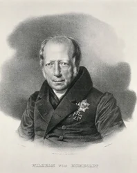 HUMBOLDT, Wilhelm von (1767-1835). Statista e filosofo tedesco. Litografia