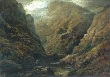 Paesaggio montano (olio su tela)