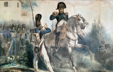 Napoleone I Bonaparte: "Dopo di voi, Sire" (stampa a colori)
