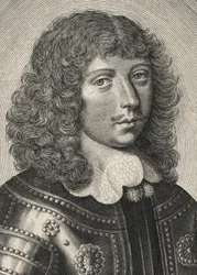 Ritratto di Gaspard III de Coligny, duca di Chatillon - 1584-1646 (incisione)