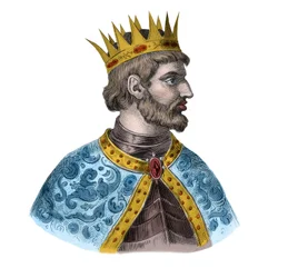 Ritratto di Rodolfo I di Germania re dei Romani (incisione)