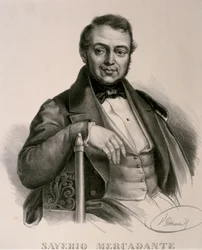 Ritratto di Saverio Mercadante (acquaforte)