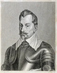 Ritratto di Wallenstein, comandante militare tedesco.