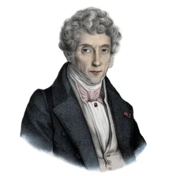 Ritratto del compositore italiano Luigi Cherubini (stampa)