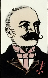 Ritratto dello scrittore italiano Emilio Salgari (1863-1911) (Ritratto dello scrittore italiano Emilio Salgari)