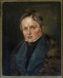 Ritratto del poeta Ivan Andrei Evitch Krylov (1769-1844) (olio su tela)