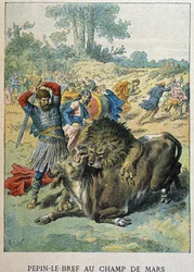 Pépin il Breve al Champ de Mars intorno al 750.