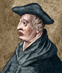 ROGER BACON - Filosofo e scienziato inglese - incisione a colori